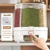 6kg Rotating Grain Dispenser Food Storage Container Large Sealed Rice Barrel Cereal Dispenser Bucket Organizer Kitchen Supplies