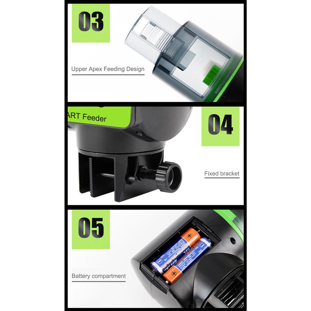 Fish Tank Automatic Feeder Intelligent Timing Automatic Smart   Feeder Large Capacity Aquarium Fish