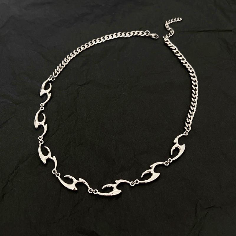 Trendy Irregular Shaped Hip Hop Necklace for Men – High-End Cool Style Clavicle Chain