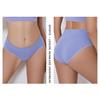 Women Panties Solid Color Elastic Mid Waist Seamless Thin Thread Soft Anti-septic Breathable Intimate Clothes Lady Underwear Briefs