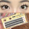 BQI Natural-Look Wheat Ear Tip False Eyelashes - Dense Single Cluster for Photogenic Comic Eyes