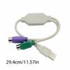 USB Male to Double PS2s Female Splitter, Conversion Cable for Keyboards and Mouse