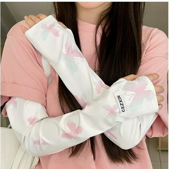 Ice Silk UV Protection Sleeves for Women - 2025 New Summer Cycling & Driving Arm Sleeves, Breathable & Anti-UV.