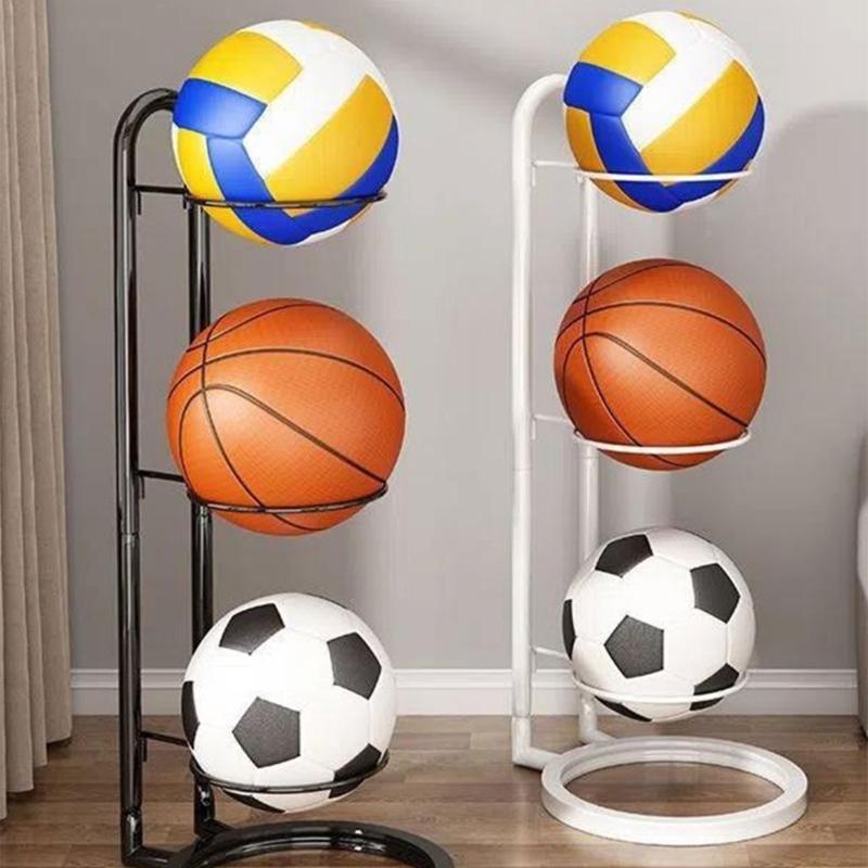 Soporte de Fútbol Estante Multicapa para Almacenamiento de Balones Estante Vertical con Ruedas para Exhibición de Balones
