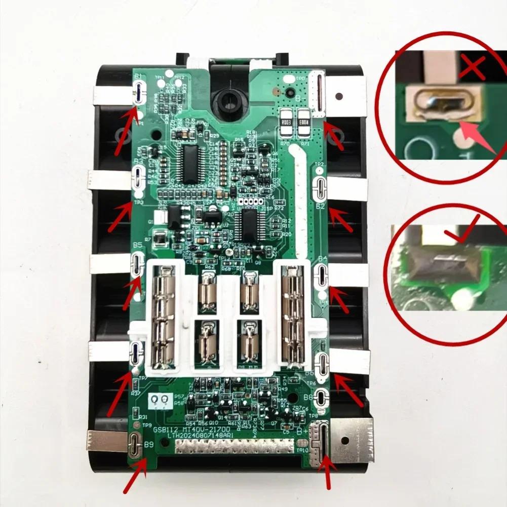 Battery Kit for 40V Brushless Tools with 10pcs 21700 Cells and Safety Protection Compatible with BL4020 BL4030 BL4025