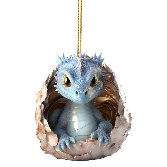 Pendentif de noël en acrylique, ornement de Dragon, décoration polyvalente suspendue pour arbre de noël, pour fenêtre, porte de voiture