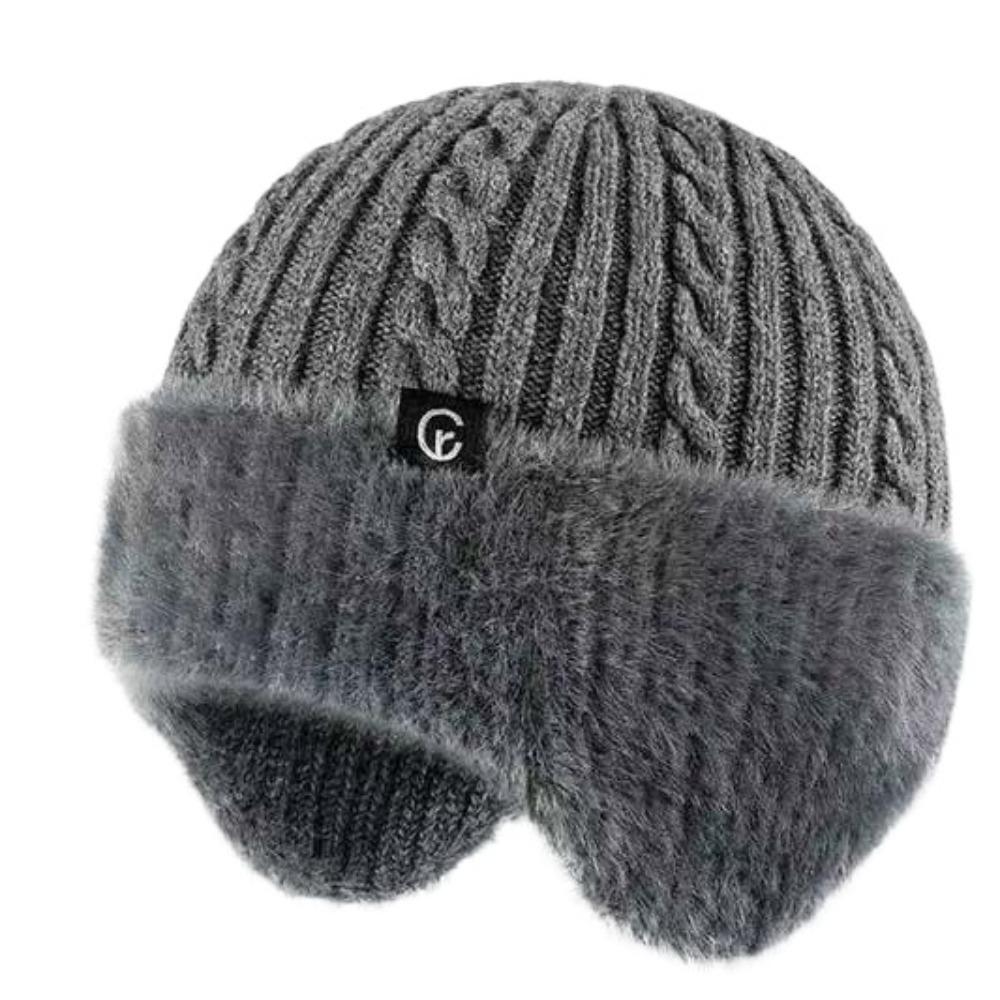 Fleece Scarf and Hat Set Soft Knitted Scarf Balaclava Hat Hooded Thermal Cap  Keep Warm