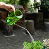 Long Spout Watering Can 1L/1.5L Watering Can with Scales Transparent Garden Irrigation Spraying Pot for Indoor Outdoor