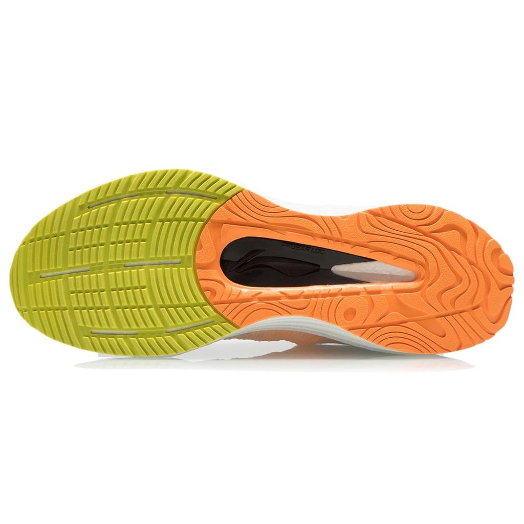 Li Ning Yue Ying Shock Absorbing Non Slip Wear Resistant Lightweight Low Top Running Shoes Men sneaker White Orange ARHR127-1