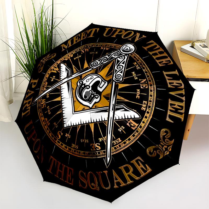 1PC Freemasonry Umbrella Portable Folding Umbrella Iron Frame Hole Bone Structure Outdoor Home Umbrella A5