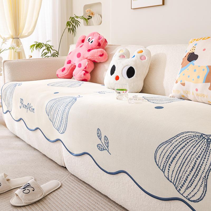 One-piece special-shaped ice silk sofa seat cushion 2025 summer new cold and comfortable anti-cat scratch sofa cushion