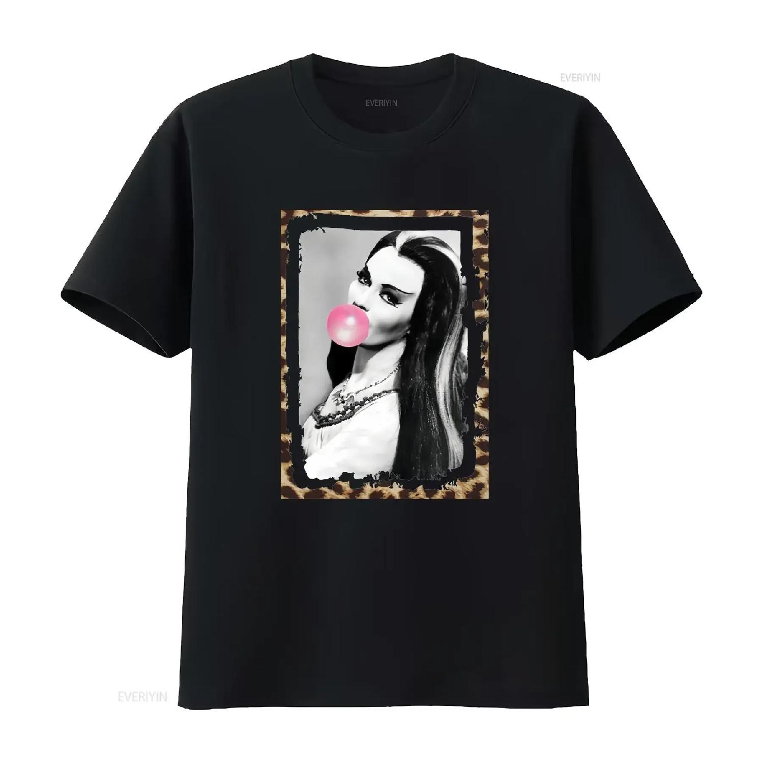 

Bubblegum Lily Munster Cotton T Shirt vintage Washed Comfortable graphic Casual homme Unisex Soft Stylish Versatile streetwear XXXXXL чорний