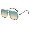 Oversize Sunglasses Fashion Square Metal Glasses Double Bridge Men Gradient Sunglasses Women Eyewear