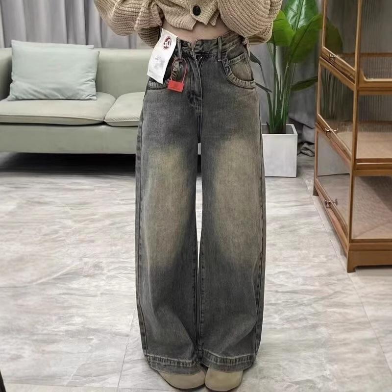 American Vintage High-Waist Wide-Leg Jeans for Petite Women