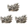Set of 3 Dragon Head Shape Paracord Pendant Outdoor Equipment Decoration Lanyard Pendant Perfect for Cultural Explorers