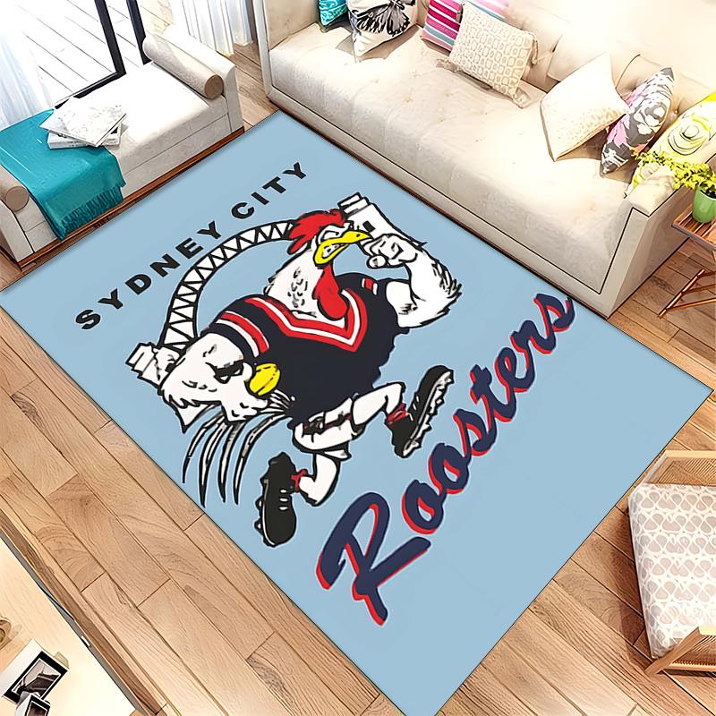 Sydney Roosters (5) Teppich Geeignet Für Wohnzimmer Schlafzimmer Computerräume Essbereiche Und Platzierung Unter Tischen Und Stühlen Auch Eine Ideale Wahl Für