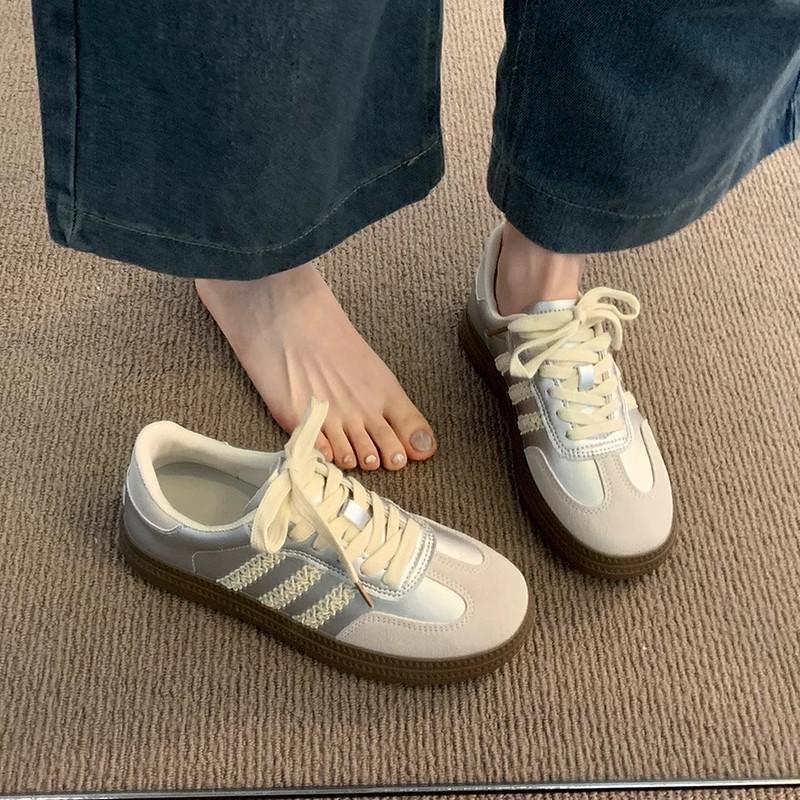 Forrest Gump Shoes German Training Little White Shoes Women'S Flat-Soled Student Single Shoes Spring Autumn Niche Retro Versatile Casual Board Shoes
