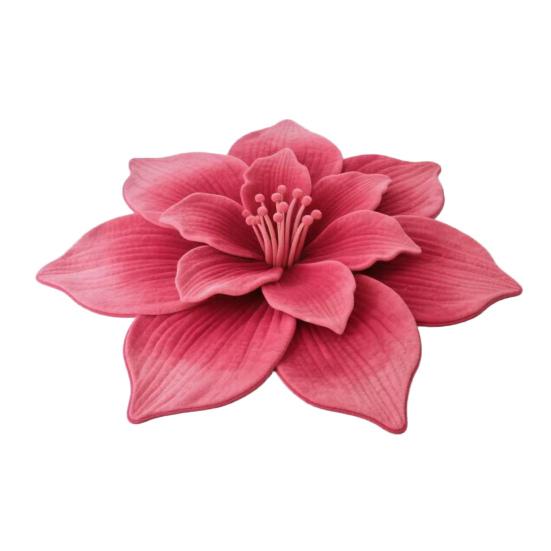 Floral Plush Rug Mat 3D Flower Optical Illusion Floor Mat Non-Slip Water-Absorbent Bath Mat for Bathroom Bedroom Living Room