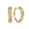Female White Zircon Stone Infinity Hoop Earrings Vintage Fashion Gold Color Wedding  For Women