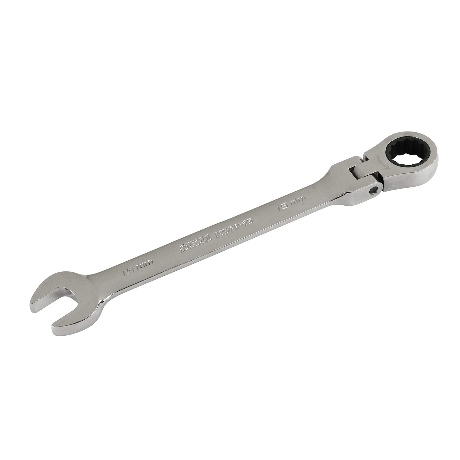 

SK11 Gear Tech Flex Ratchet Swivel Wrench, Type, 15mm, MSFR-15
