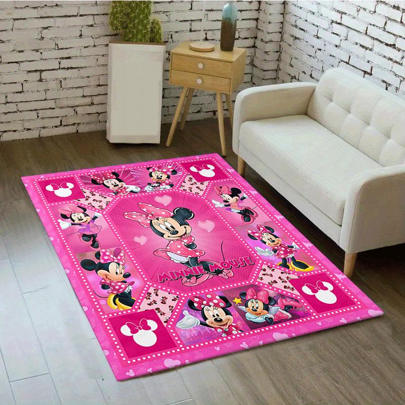 1pc Minnie Mouse Rug Anti Slip, Non Shedding, Ideal for Living, Bedroom & Laundry Handcrafted Home Decor