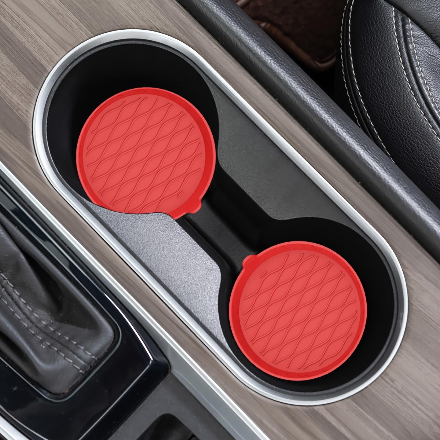 2Pcs Non-Slip Car Cup Mat Diamond Silicone Cup Holder Mat Car Interior Non-Slip Cup Holder Pad Thickened High-End Model оранжевый