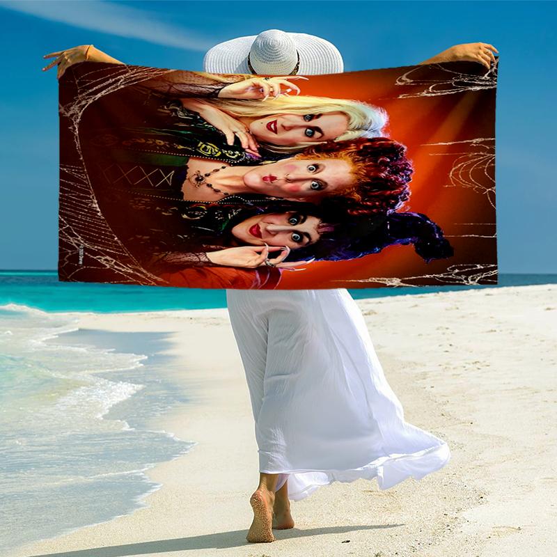 Hocus Pocus Fashion Beach Towel: Ideal for Summer Adventures Soft, Absorbent and Quick Drying Suitable for Swimming and Bathing