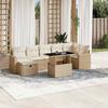 VidaXL Garden Lounge Set with Cushions 8 Pcs Beige Braided Resin 3274828