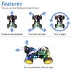 Freenove 4WD Smart Car Kit for Raspberry Pi with Face Line Light Obstacle App and Servo Pi Not 5, 4, B, 3, B+, Zero, 2, W, Tracking, Tracking,