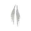 Silver Needle Luxury Zirconia Diamond Tassel Stud Earrings - Elegant European & American Design for Women