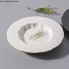 White Ceramic Dinner Plate Restaurant Tableware Dessert Plate Soup Plates Fruit Salad Bowl Dim Sum Dish Snack Tray Western Plate