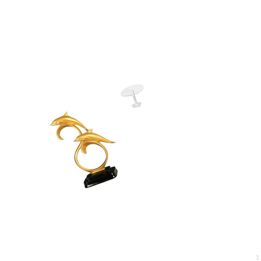 Modern Lifelike Dolphin Figurine Collectible Desktop Ornaments for Home Office Entrance Cabinet