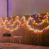 Solar Copper Wire String Lights - Outdoor Green, 8-Function LED for Camping