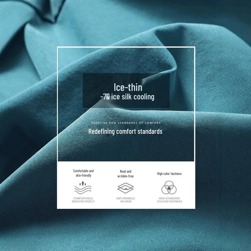 Men's Quick-Dry Ice Silk Summer Shorts - Lightweight, Casual, Four-Point Fit for Running and Fitness.