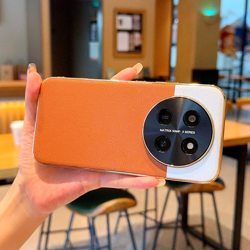 Vintage Two-Tone Leather-Look Case For Honor X80 Pro Max X9d Honor Magic 8 Pro Air Magic8 RSR Camera Protection Cover