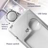 3X 6X Mini Pocket Magnifying Glass with LED Light Illuminated Magnifier Jewelry Loupe Square Lens For Jewelers Seniors Reading