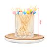 New 50/100pcs Beads Food  Christmas Picks Dessert Buffet Fruit Salad Fork Cake Muffin Party Vegetable Sticks Cocktail Toothpicks