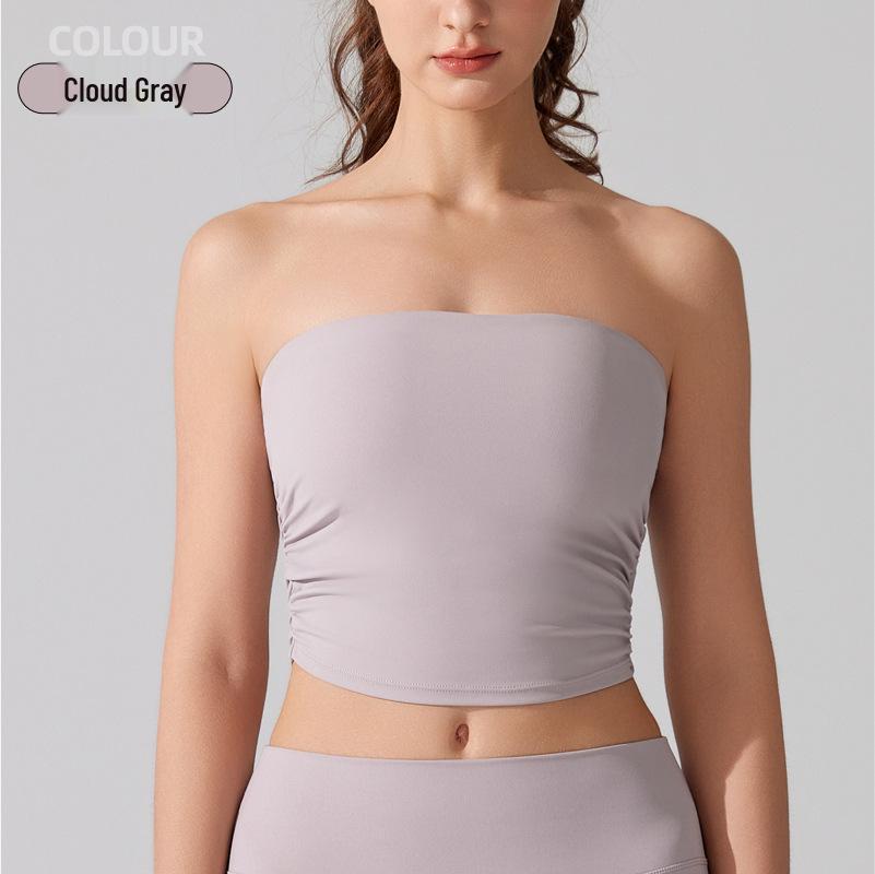 

Nude Feel Cincher Bandeau Tank Top: Slimming, Anti-Slip, Sleeveless Sports Bra Medium