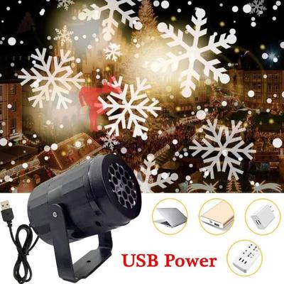Waterproof Design LED Snowflake Projector Light Rotating Patterns Snowflake Design Laser Projector Light Yard Decor