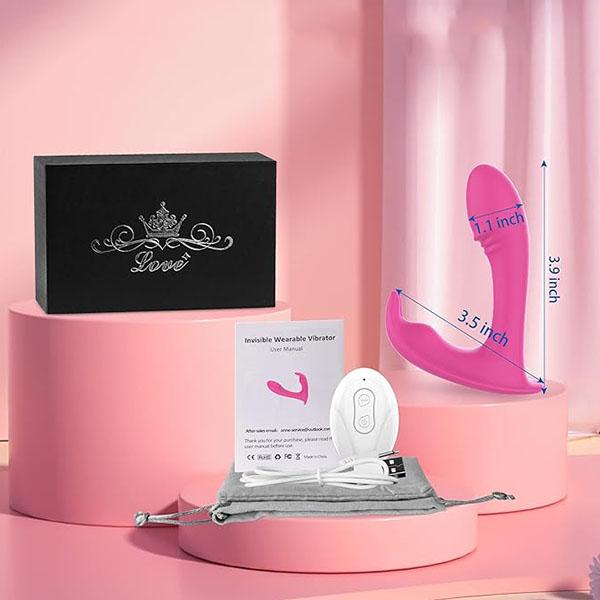 Wearable Panty Vibrator App Remote Control Butterfly Vibrator, Realistic Dildo Vibrator Rabbit Vibrator with 9 Vibrating Modes Sex Toys for Women