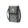 New MLB Monogram Collection Polyester Cell Phone Pouch, Shoulder Bag, Crossbody Bag Regular Unisex Gray 3ACRH011N-50GRS