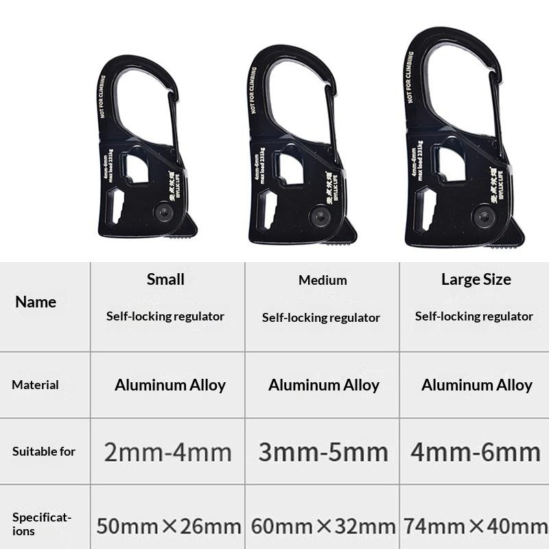 Aluminum Tent Rope Tensioner 5MM 5M Non-Slip Adjuster Buckle High Load Capacity for Camping Outdoor Gear