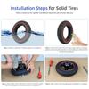Ulip 9.5*2.0 solid tire with red circle for xiaomi and 8.5 inch scooters
