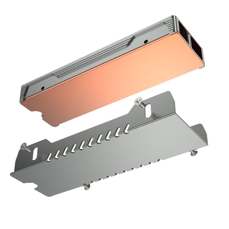 Aluminum +Copper M.2 2280 SSD Heatsinks with  Fan 10000RPM Double-Sided Silicone Pads  NVME Solid Disk Heatsink