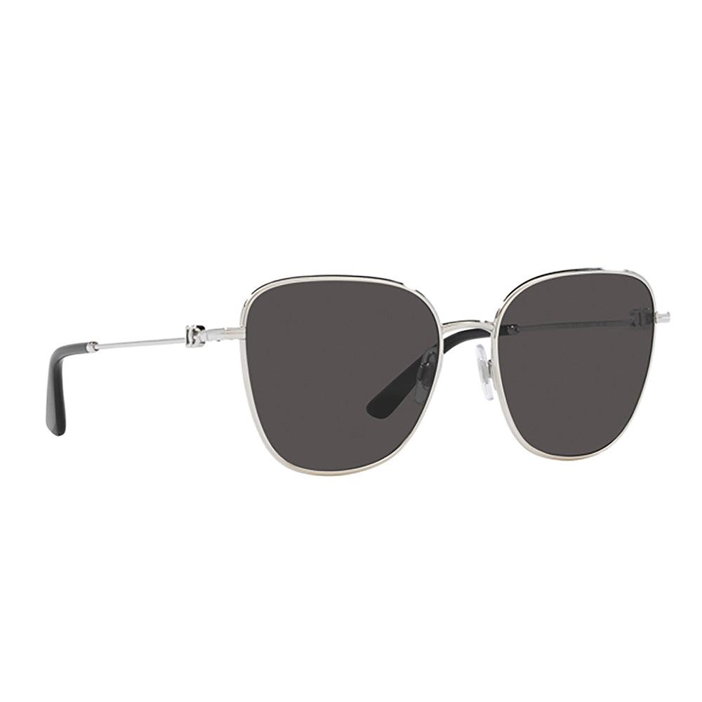

Dolce Gabbana DG 2293 05 87 56 мм Женские солнцезащитные очки-бабочки серебристые