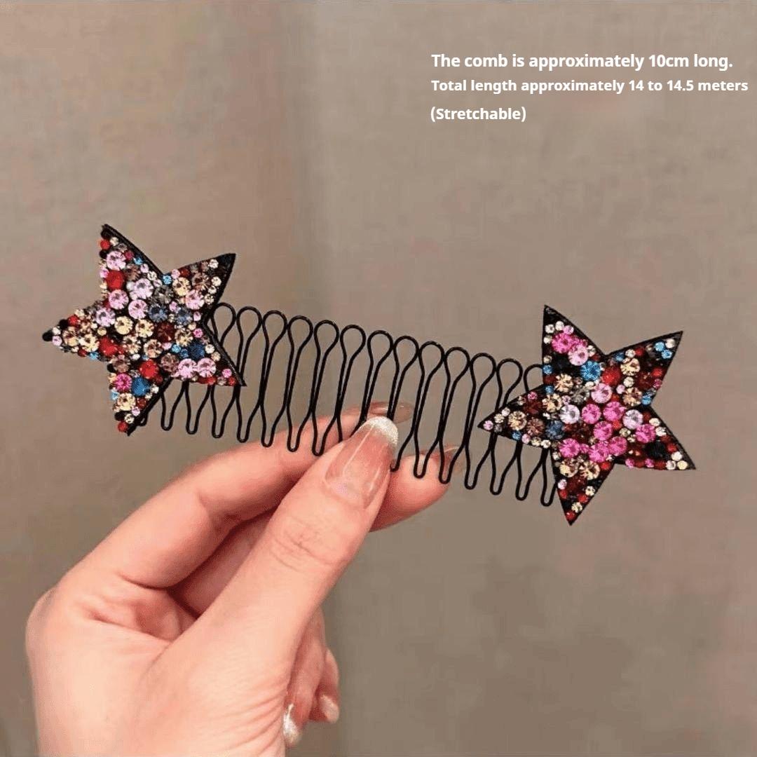 

Звездный гребень для укладки волос, невидимый гребень для волос для девочек и детей, для фиксации волос, заколка, головной убор, универсальные аксессуары для волос разноцветный