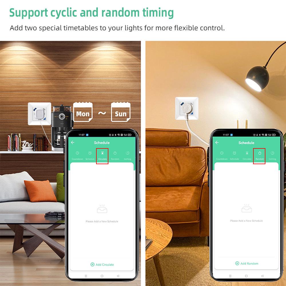 EU Wireless WiFi Smart Socket with Alexa Voice Control & USB Fast Charging