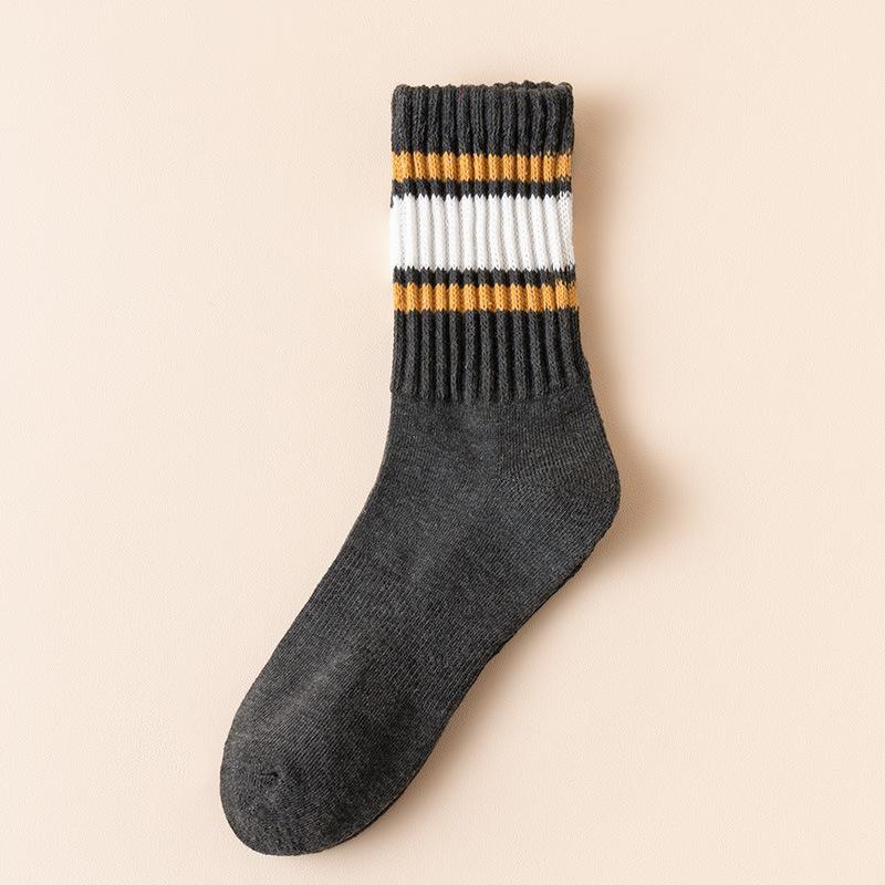 Men's Winter Thickened Socks, Long and Extended Cotton Socks for Warmth, Winter Loop Mid-calf Socks, Autumn and Winter High-elastic Sports Socks