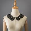 1 Pair Black White Lace Accessories Handmade DIY Fake Collar Water soluble Lace Decorative Patch Clothing Collar Patch