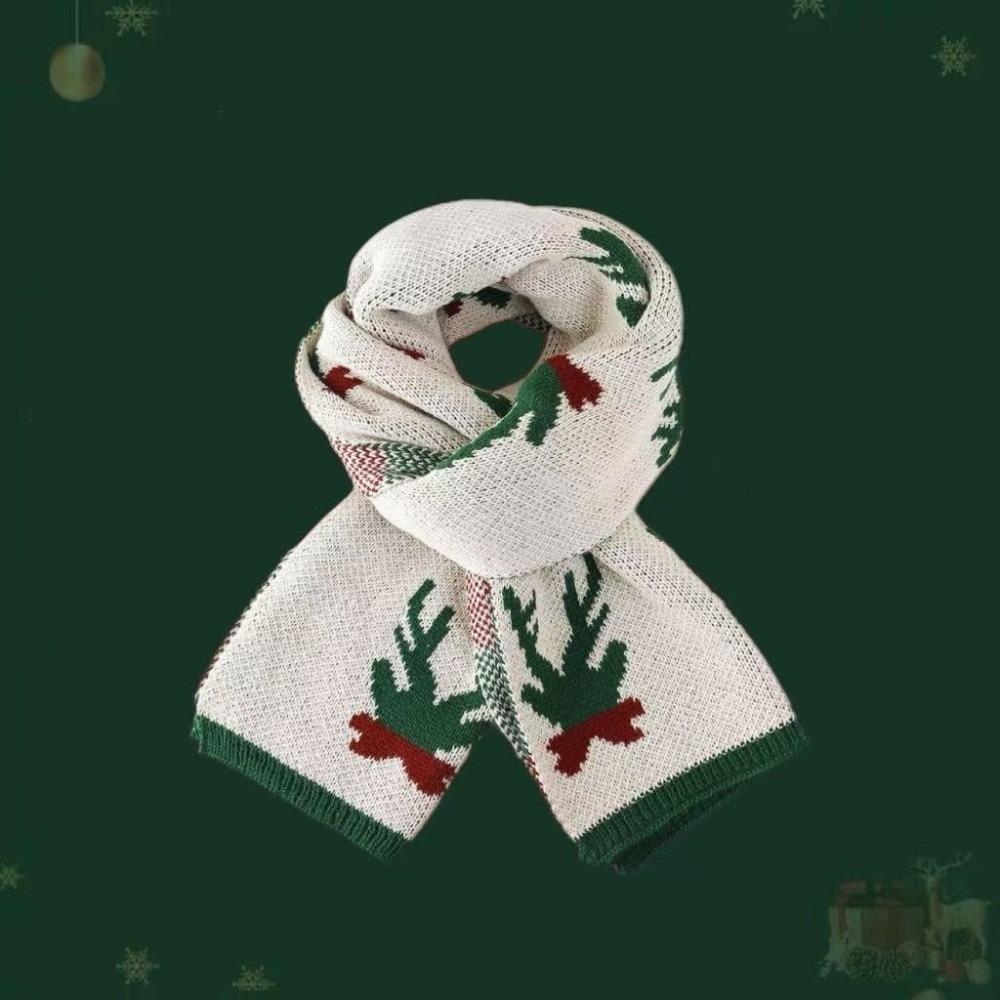 Windproof Neck Warmer Knitted Neckerchief New Knitted Scarf Christmas